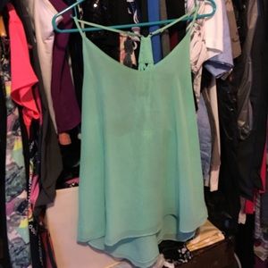 Seafoam green Chiffon shirt